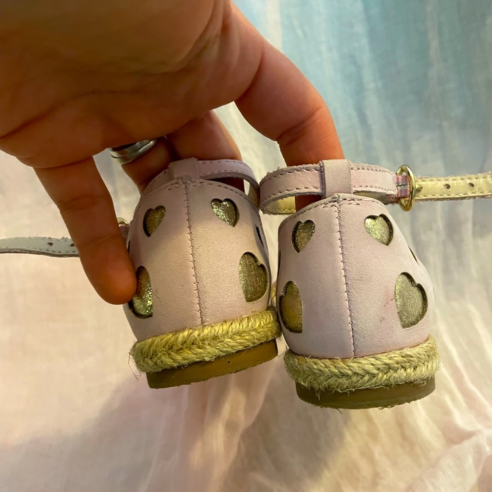 Janie and jack heart espadrilles sandals